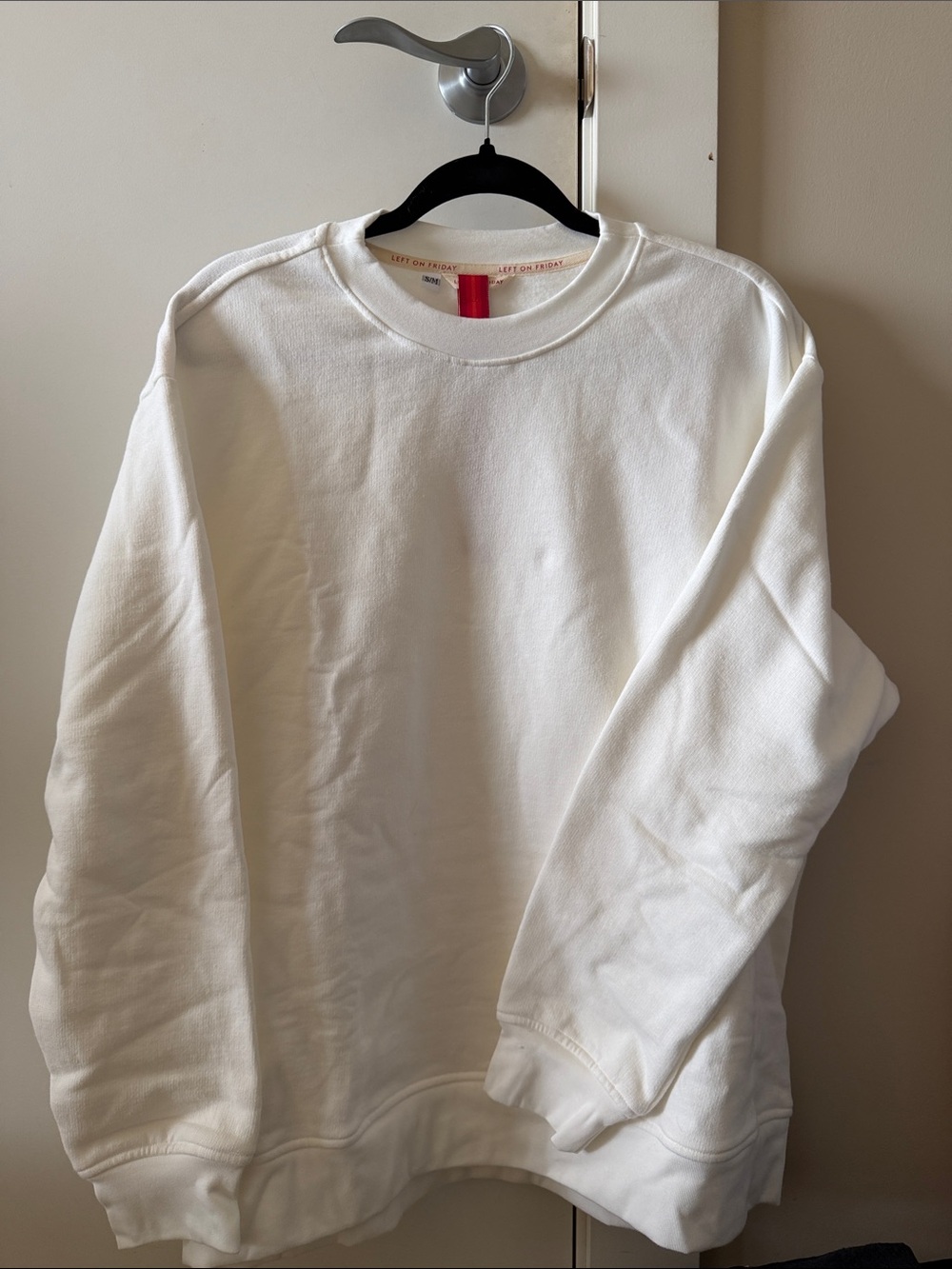 Left On Friday Victory Lap Sweatshirt in White